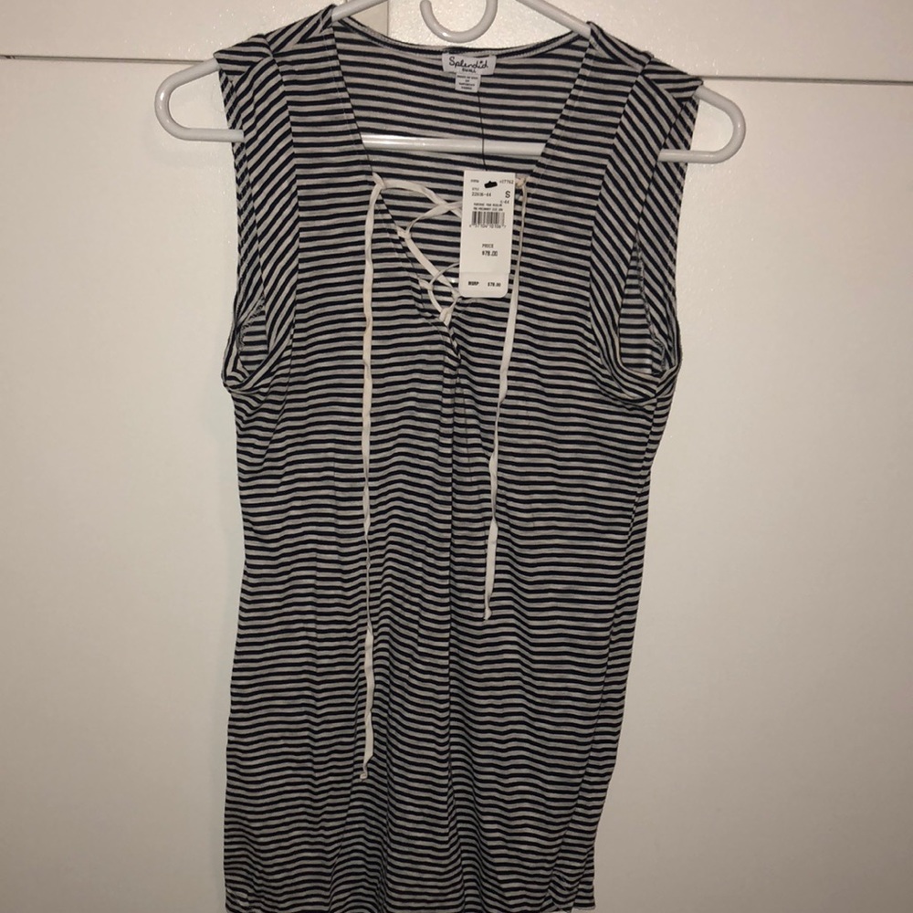 Brand new Slendid lace up tank